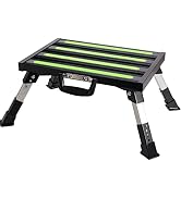 Homeon Wheels Adjustable Aluminum RV Step, Stable Foldable Platform Step, Supports Up to 1000 lb,...