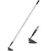 YEELOR Warren Hoe, Carbon Steel Triangle Garden Hoe with Stainless Steel 57" Adjustable Long Hand...