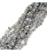HAAMIIQII 5-8mm Natural Labradorite Chips Irregular Chip Stones Loose Gemstone Energy Healing Bea...