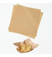 Roppolo Brown Waxed Deli Paper Sheets, 100 Pcs 7 * 7 Inch Food Basket Wrap for Sandwiches, Burger...