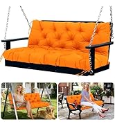 SXBFHGH Porch Swing Cushions 3 Seater Replacement Thicken 5" Waterproof & Fade Resistant Swing Cu...