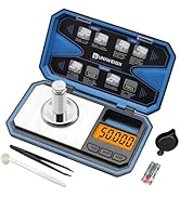 UNIWEIGH Digital Pocket Scales 50g/0.01g,Digital Gram Scales,Mini Food Scale with Calibration Wei...