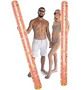 POZA 2 Pack Inflatable Jumbo Pool Noodles Floats - Premium Luxurious 74 Inch Giant Water Floating...