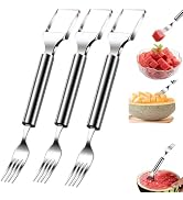 XINGJIEYUN New Watermelon Fork Slicer Tool, Summer Double Head Fruit Fork Slicer, 2-in-1 Stainles...