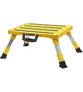 Homeon Wheels RV Steps Portable Foldable RV Steps Anti-Slip Surface with Handles Aluminum Folding...