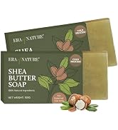 era of nature Organic Shea Butter Cold Process Natural Soap Bar - Hydrating and Soothing with Ess...