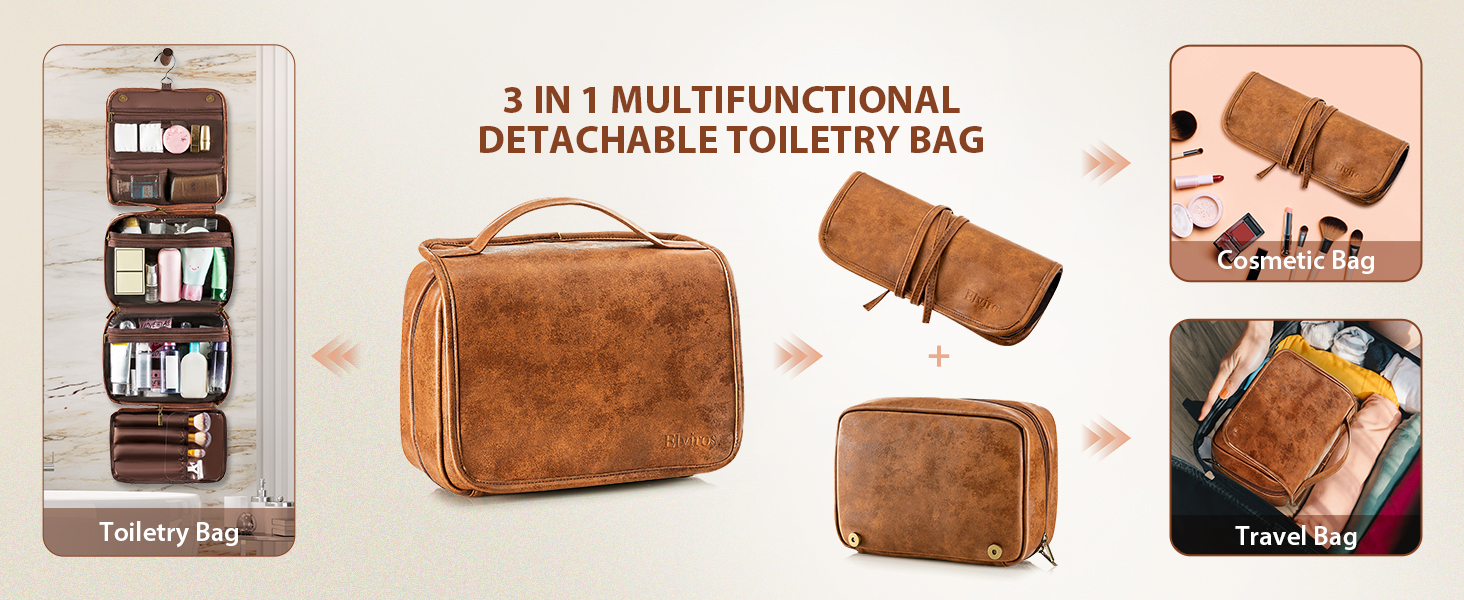 PU leather toiletry bag