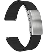 watchdives FKM Rubber Watch Strap, Cut to Size Fast Release Watch Band Soft Replacement Watchband...