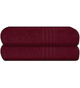 BOUTIQUO 100% Cotton 2 Pack Bath Towel Set 28x55, Eco-Friendly Large Bath Towels, Compact Quickdr...