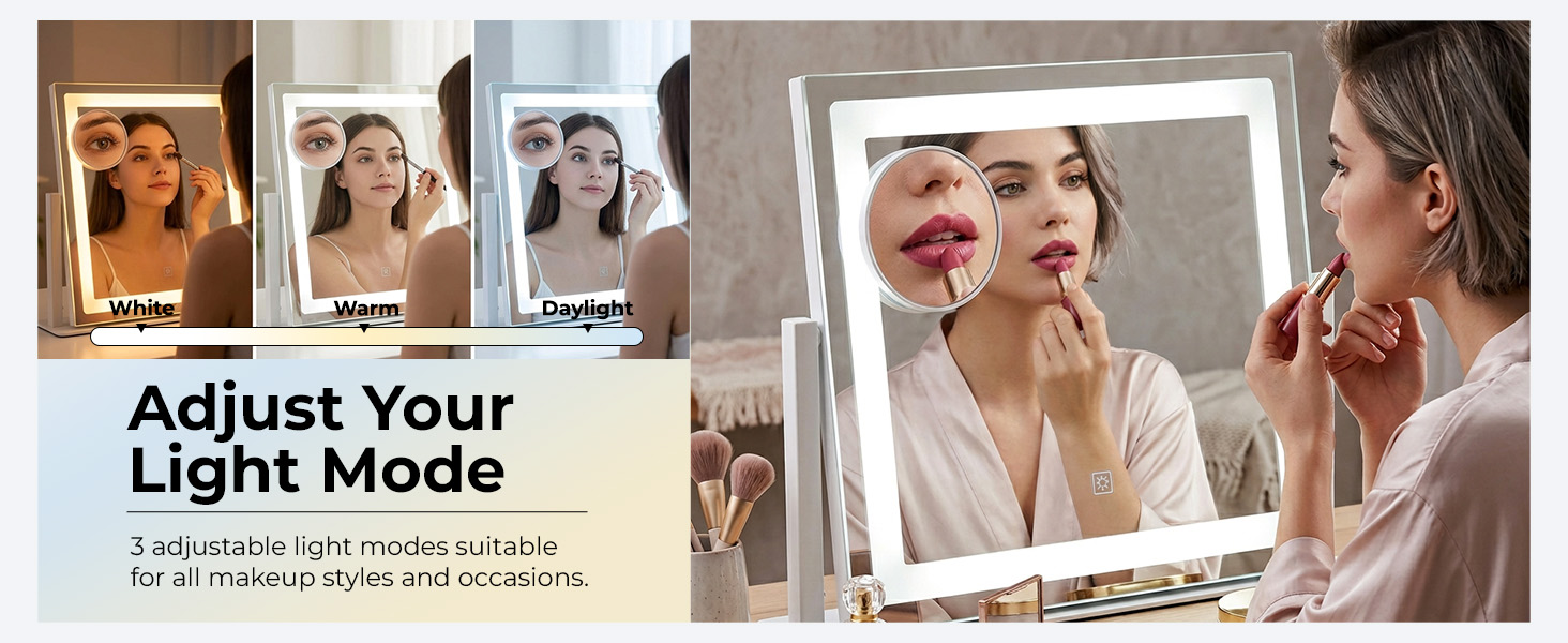 orelease Vanity Mirror with Lights W3302-1