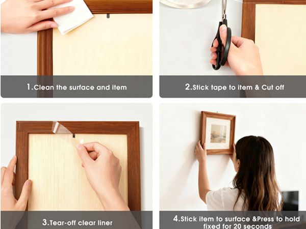 Double Sided Tape Heavy Duty, Nano Double Sided Adhesive Tape, Clear Mounting Tape Picture Hanging