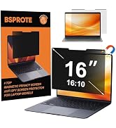 BSPROTE Magnetic Laptop Privacy Screen 16 Inch 16:10 Display- Removable Anti-Glare Blue Light Fil...