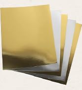Hygloss Metallic Foil Board Stock Sheets, Arts & Crafts, Classroom Activities & Card Making, 50 P...