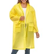 JMinger Raincoats For Women Men Reusable Portable Waterproof EVA Long Rain Ponchos with Hoods