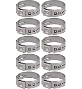 SharkBite 1 Inch Clamp Ring, Pack of 10, Stainless Steel Plumbing Fitting, PEX Pipe, PE-RT, UC956A