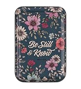 Christian Art Gifts Premium Vegan Leather Phone Wallet for Women: Be Still Encouraging Bible Verse