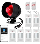 WiFi Alarm System for Home Security, 120dB Wireless Alarm Security System with Free Notification ...