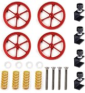 5Aplusreprap Heatbed Leveling 4Pcs Aluminum Hand Twist Leveling Nut with 4Pcs Hot Bed Die Springs...