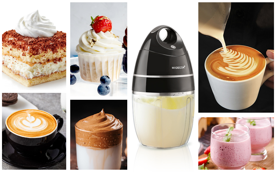 Foam Mixer,Milk Frother,Use with Egg,Coffee, Cream…