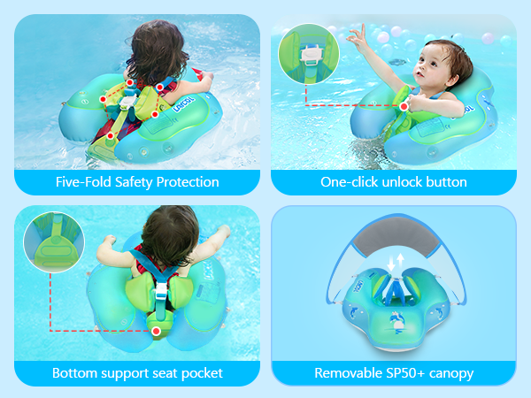 Baby Swimming Float Inflatable Baby Pool Float for Age of 3-6-12-18-24-36 Months