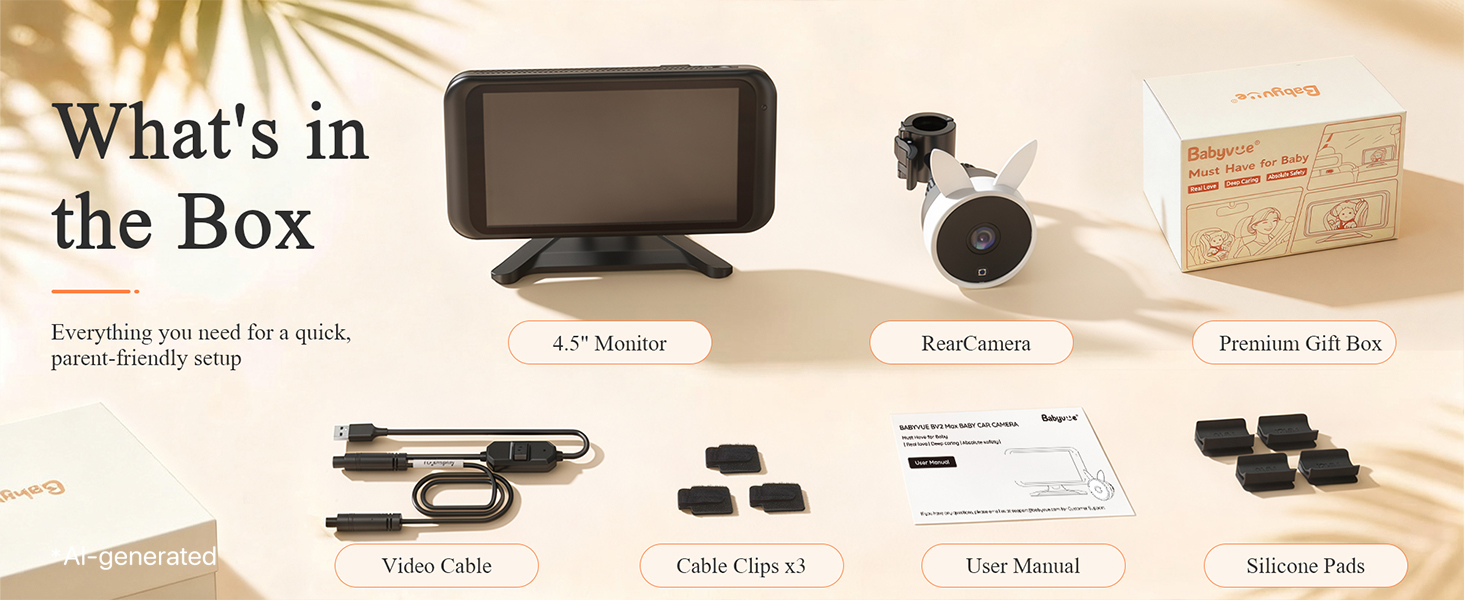 Baby Car Camera with Video Recording & Playback