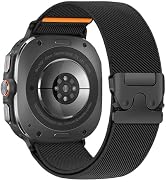 Elastic Nylon Band for Samsung Galaxy Watch Ultra Bands 47mm 2025 2024 Men,Stretchy Sport Parachu...