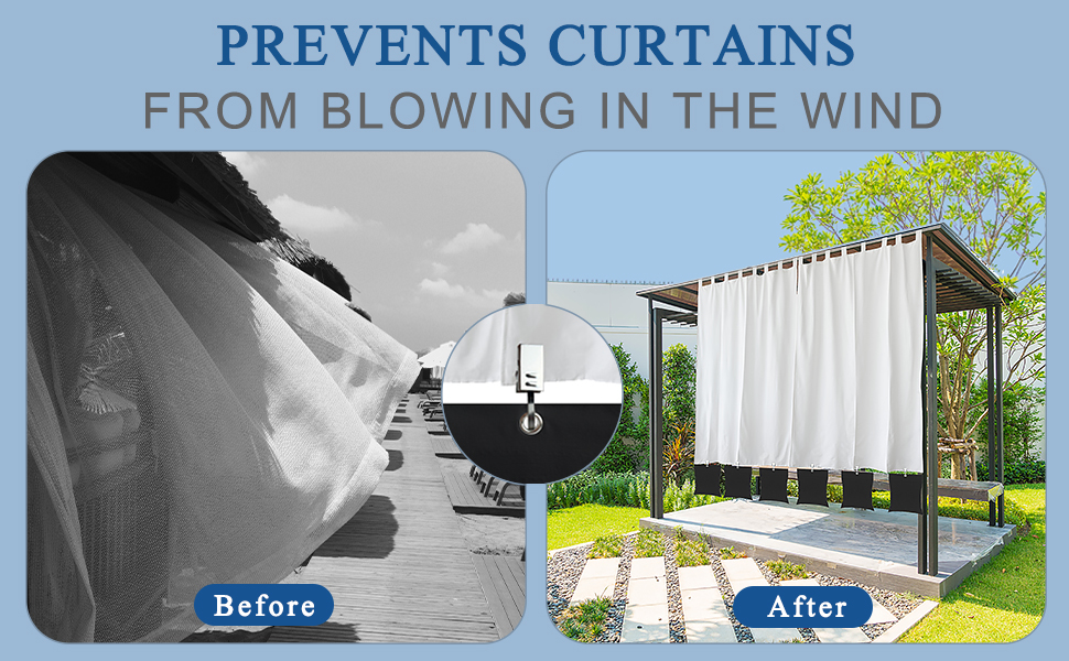 outdoor curtain weights bags for wind