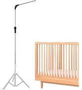 Quynhni Baby Crib Mobile Arm,Mobile Hanger for Crib 56-78" Adjustable Height Top Can Rotate 180° ...