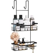 HapiRm Hanging Shower Caddy Over the Door with Soap Holder, No Drilling Adhesive Shower Organizer...