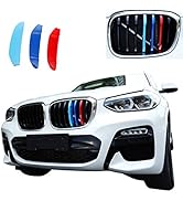 Exact Fit ///M-Colored Grille Insert Trims Compatible with BMW G01 X3 2018-2021 or G02 X4 2019-20...