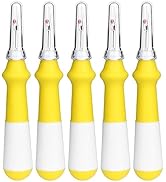 5 Pcs Ergonomic Grip Seam Ripper, Seam Ripper Set, Yellow Seam Rippers for Sewing,Thread Remover ...