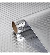 BESWEE Stainless Steel Contact Paper for Appliances Oil Proof Kitchen Stainless Steel Wrap 15.7''...