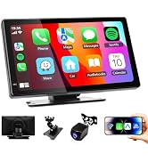 Haudio Portable Car Stereo,HD Touchscreen for All Vehicles,with Apple CarPlay & Android Auto with...