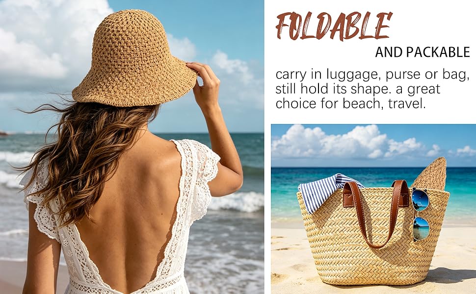 foldable straw hat