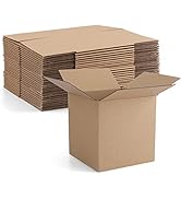 Eupako 4x4x4" Cardboard Box Mailers 25 Pack Brown Cube Corrugated Small Shipping Boxes for Mailing