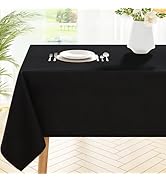 smiry Rectangle Table Cloth, Waterproof Anti-Scratch Polyester Tablecloth, Decorative Washable Fa...