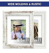 An&He 4x6 inch Picture Frame, White Simple Photo Frame for Decorative Artwork, Suitable for Table...
