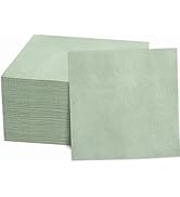 FLOWERCAT 100-Count 2-Ply Sage Green Napkins Cocktail Napkins - Green Beverage Napkins Disposable...