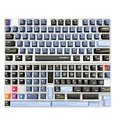 YMKPVR KBDiy Programmer Keycaps Set,143 Keys Vintage Blue Cherry Profile PBT Custom Keycaps for M...