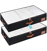 OrganiHaus Under Bed Storage Containers, Bedroom Storage and Organization Bins, Clothes Organizer...