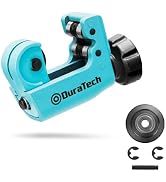 DURATECH Mini Tubing Cutter for Tubing with 1/8"-3/4"(3-19mm) O.D. | Compact Copper, Aluminum, Br...
