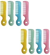 8Pcs Colorful Round Tip Bristles Baby Cute Comb Baby Grooming For Sensitive Scalp Skin, for Nurse...