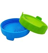 2Pcs Blue and Green Sprouting Lids jar Sprouting Lids Plastic Sprouting with Steel Screen for Wid...