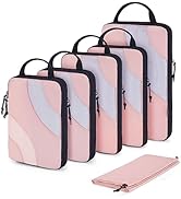 BAGSMART Compression Packing Cubes, 6 Set/4 Set/2 Set Travel Packing Cubes for Carry on Suitcases...