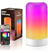 OIYN RGBICWW Smart Table Lamp, Touch Bedside Lamp with App Control, 33 Scene Modes & 16M Colors, ...