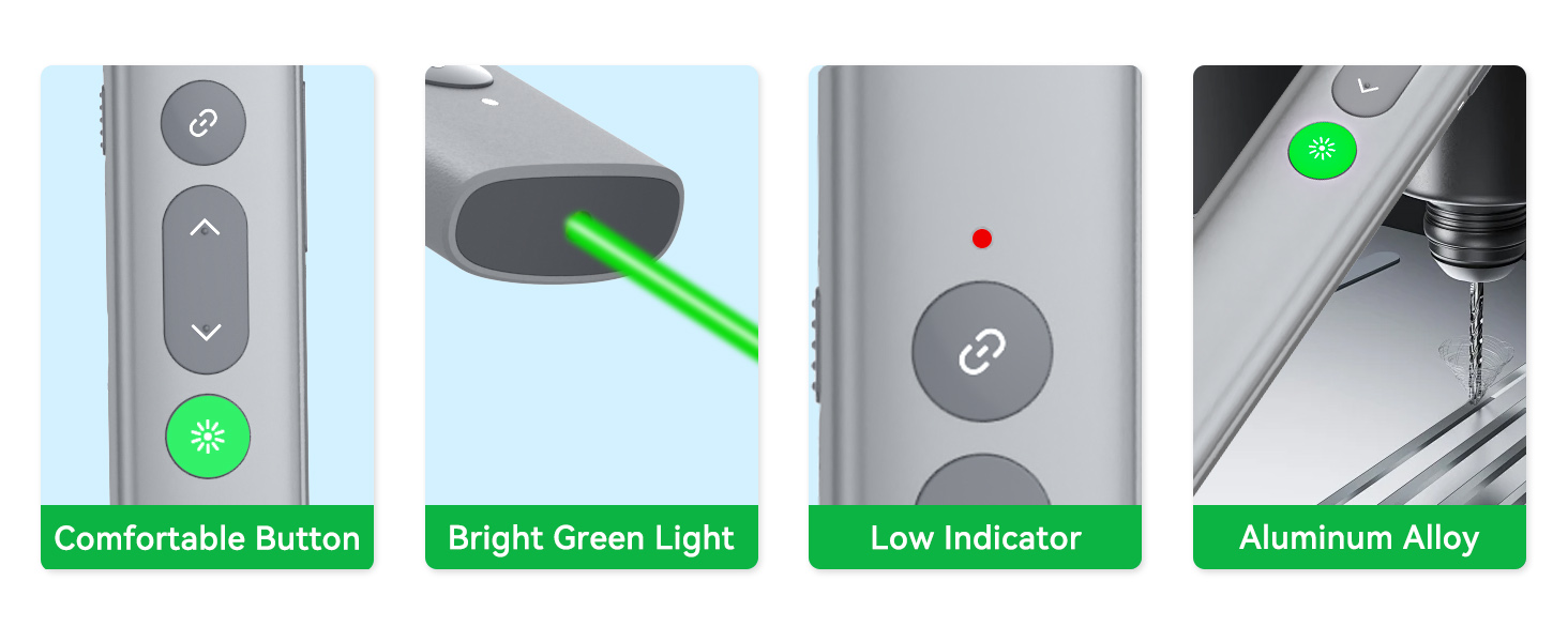 power point remote clicker with laser dinoofire wireless presenter