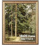 Splinterix 16x20 Gold Picture Frame, Ornate Vintage Picture Frames for Wall or Tabletop Display, ...