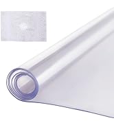 VEVOR Plastic Table Cover, 40 x 60 Inch 2.0 mm Thick Clear PVC Table Protector, Rectangle Desk Ma...