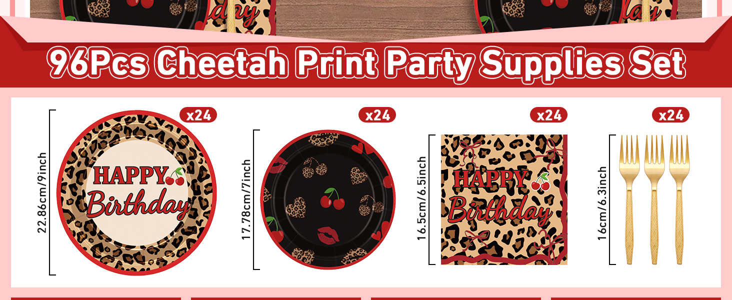 Cheetah Print Party Plates