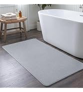 MontVoo Quick Dry Bathroom Runner, Super Absorbent Long Bath Runner, 3D Honeycomb Mesh Base Non S...